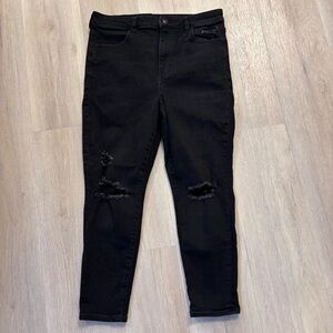 American Eagle crop skinny jeans black